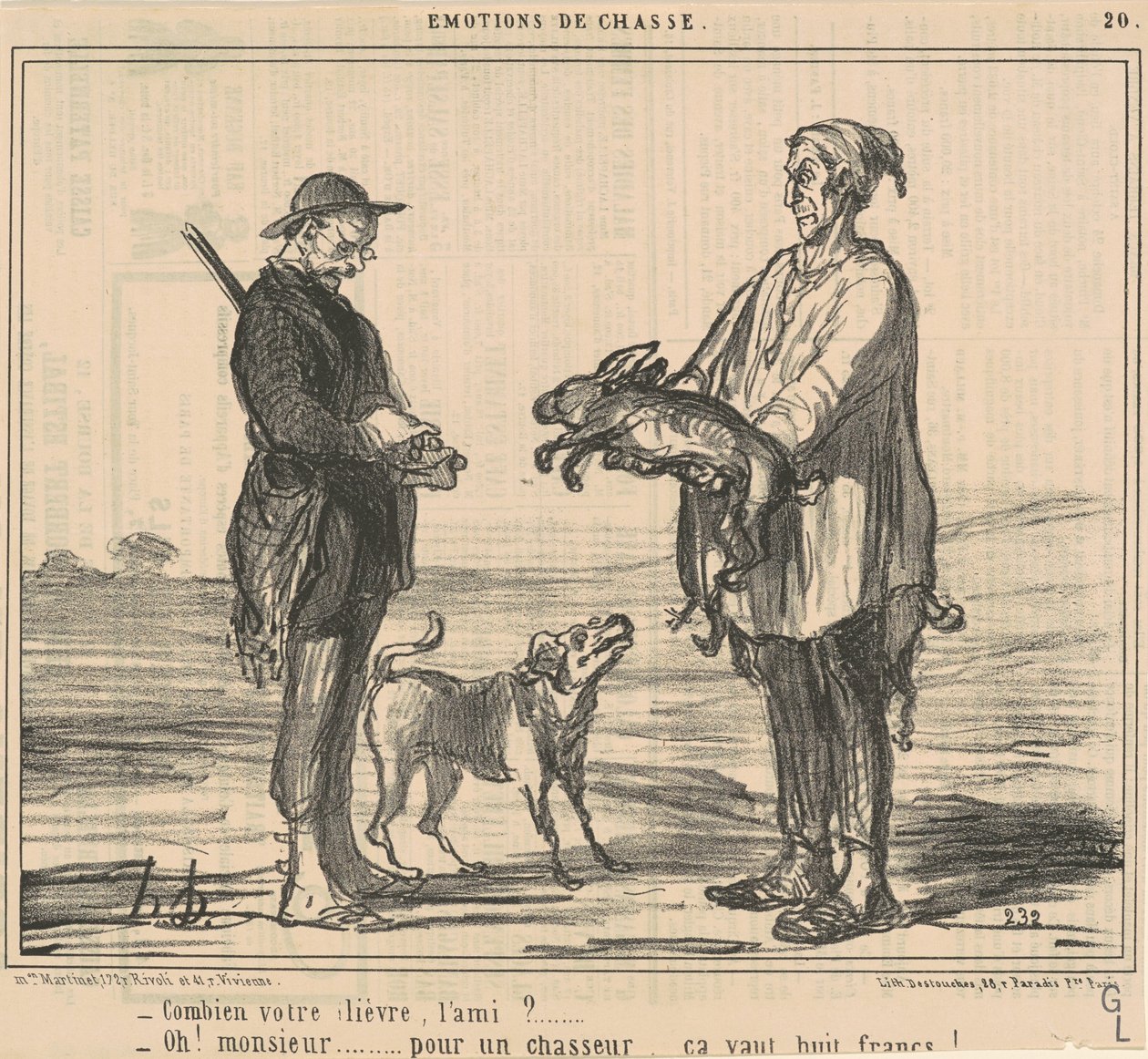 Hvor mye haren din, venn? av Honoré Daumier