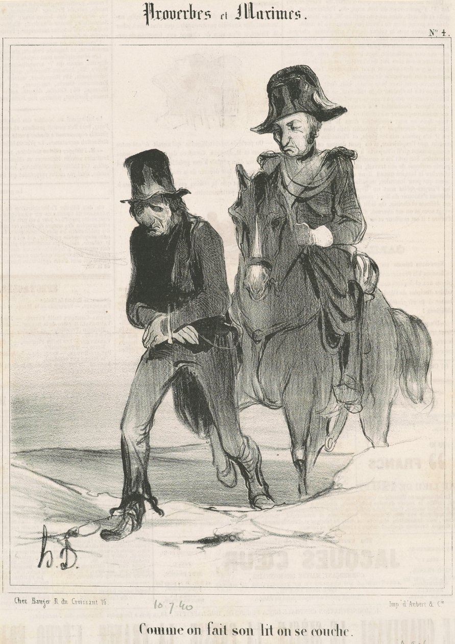 Mens vi reder opp sengen, legger vi oss ned av Honoré Daumier