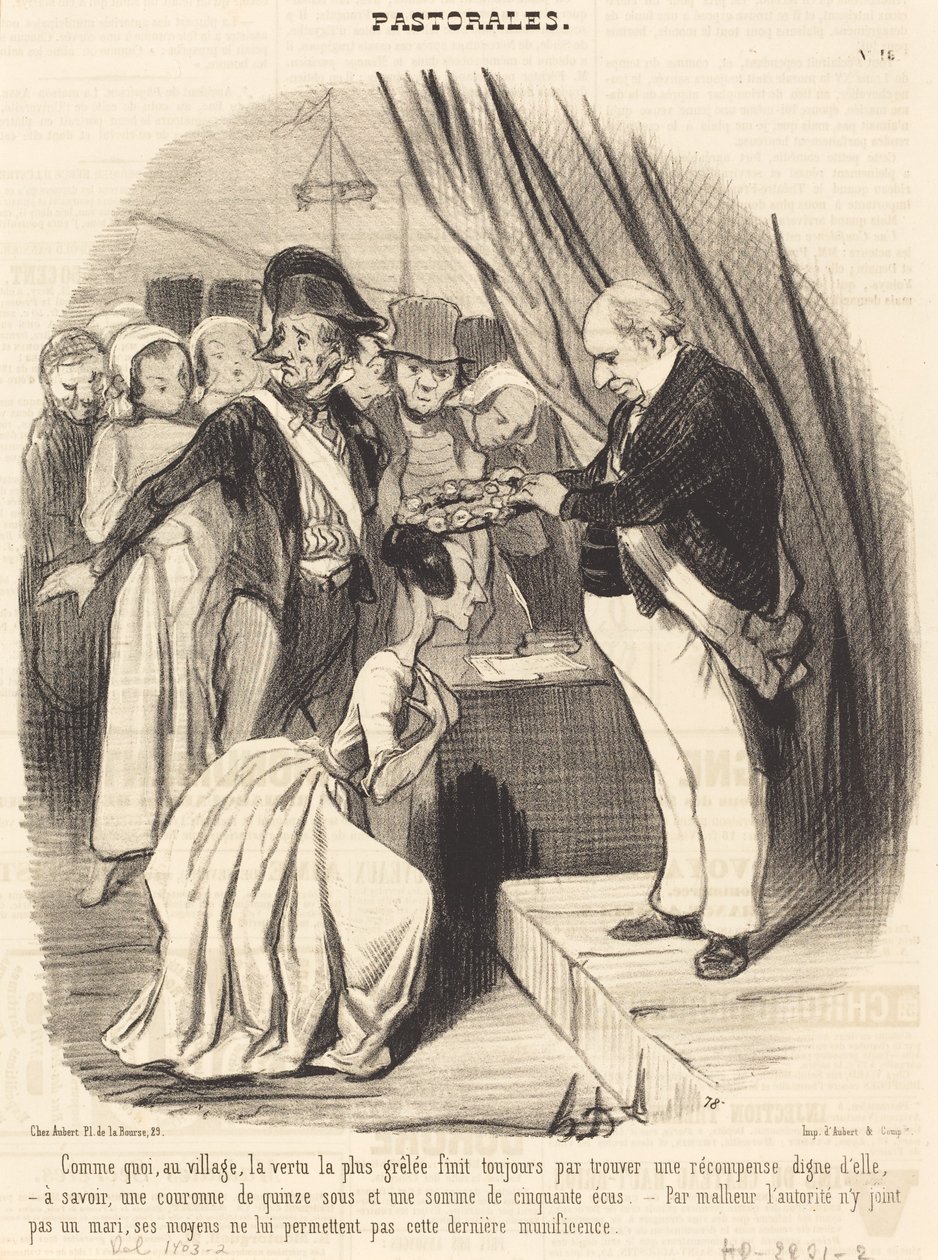 Som den mest pockete dyden i landsbyen... av Honoré Daumier