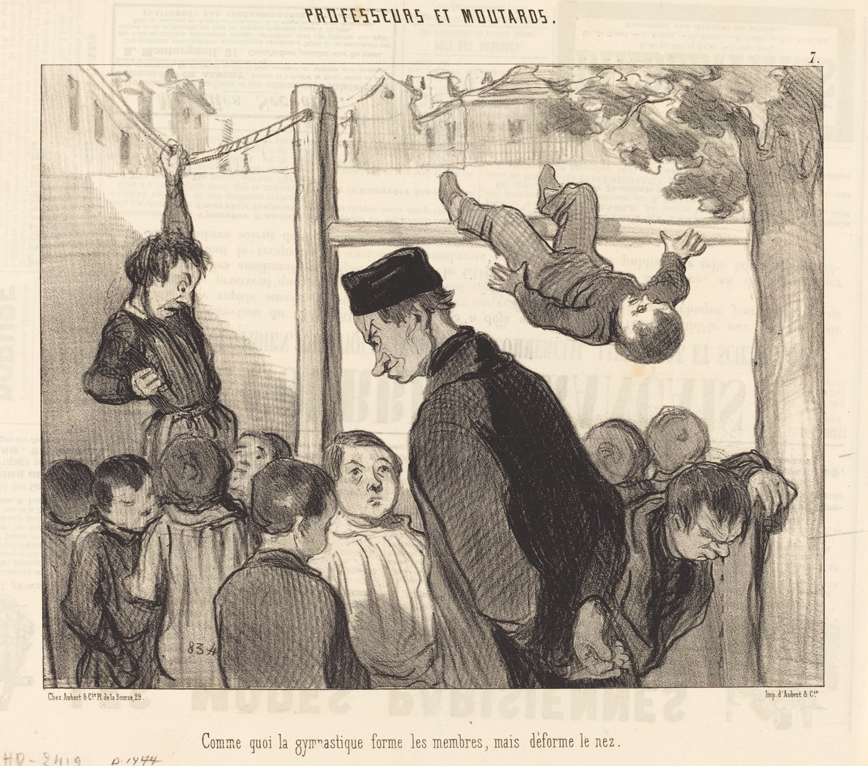 Hvordan gymnastikk trener lemmer... av Honoré Daumier