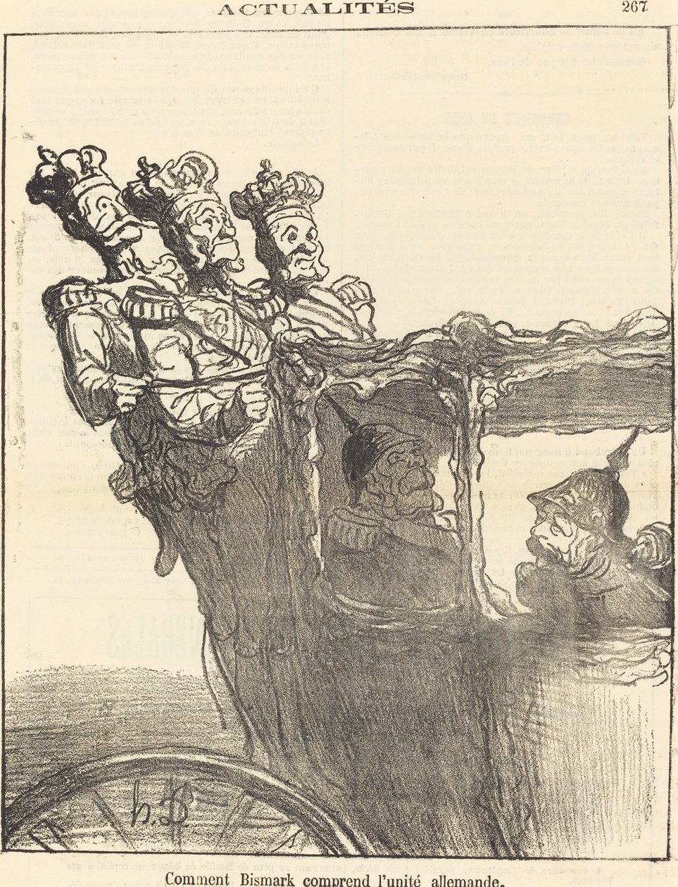 Hvordan Bismarck forstår tysk enhet av Honoré Daumier