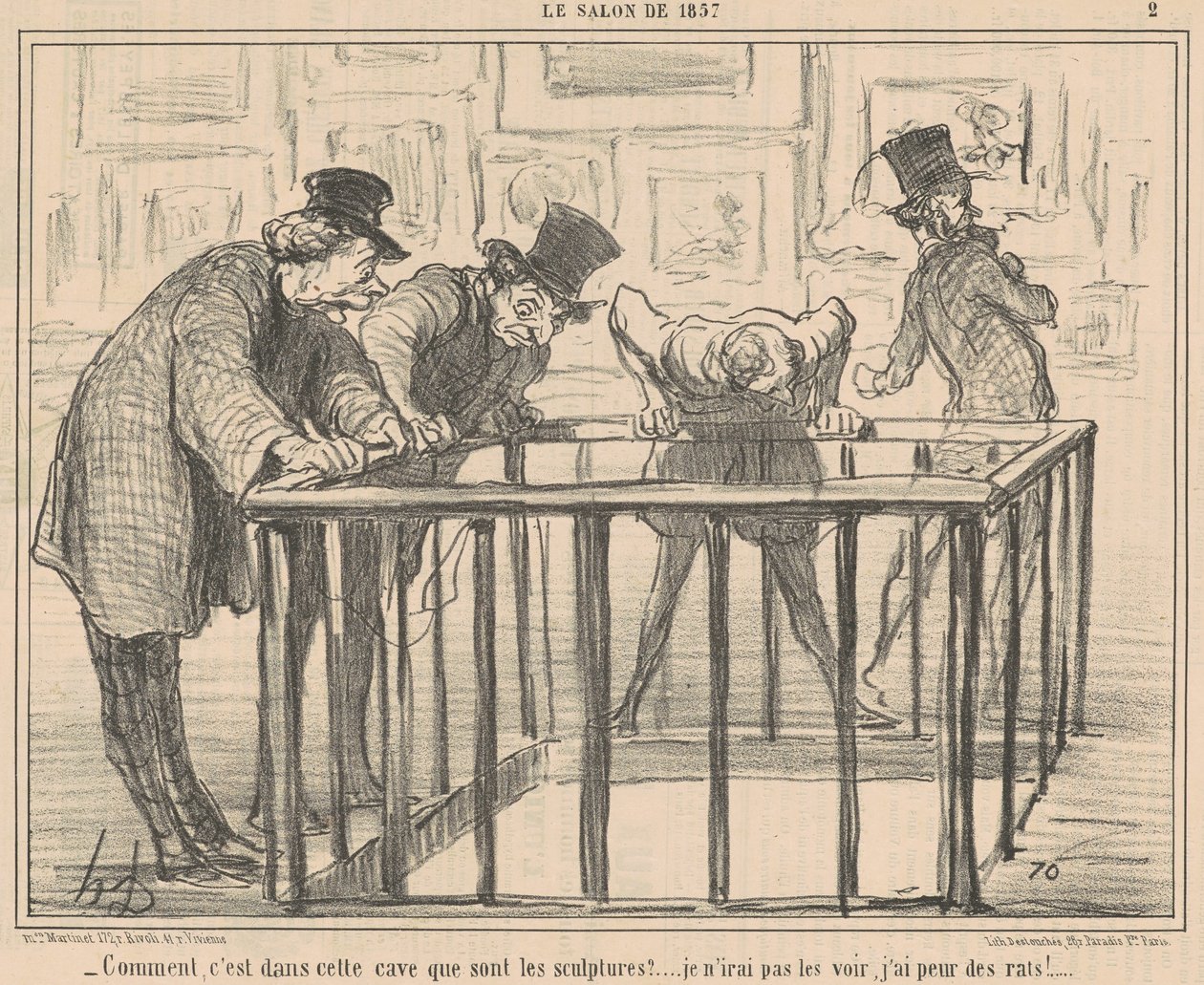 Hvordan, det er i denne kjelleren at ... av Honoré Daumier