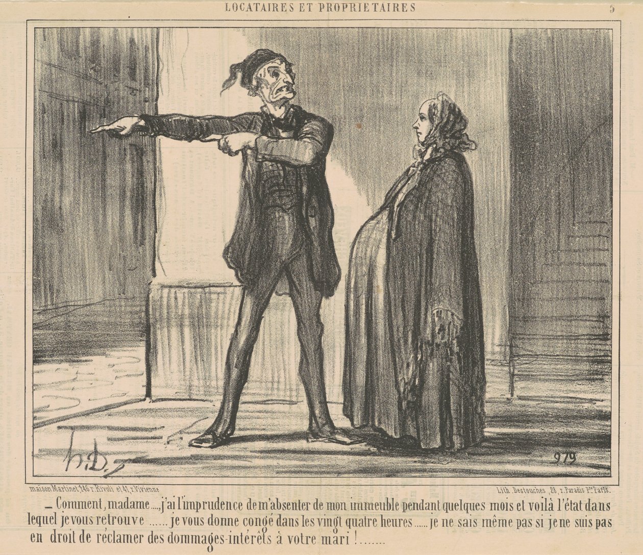 Hvordan, frue... Jeg har den uforskammethet... av Honoré Daumier