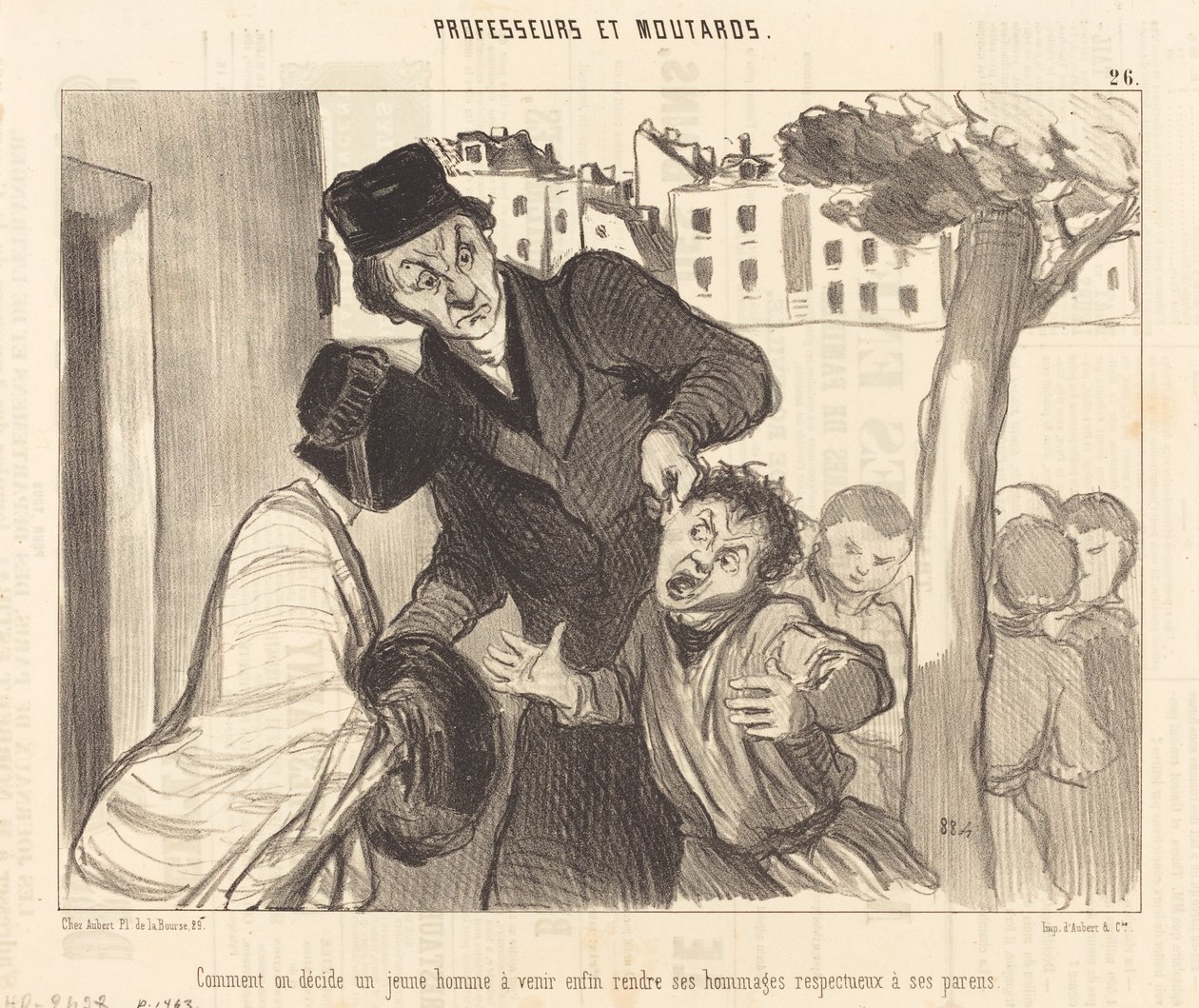 Hvordan bestemmer du at en ung mann skal komme... av Honoré Daumier