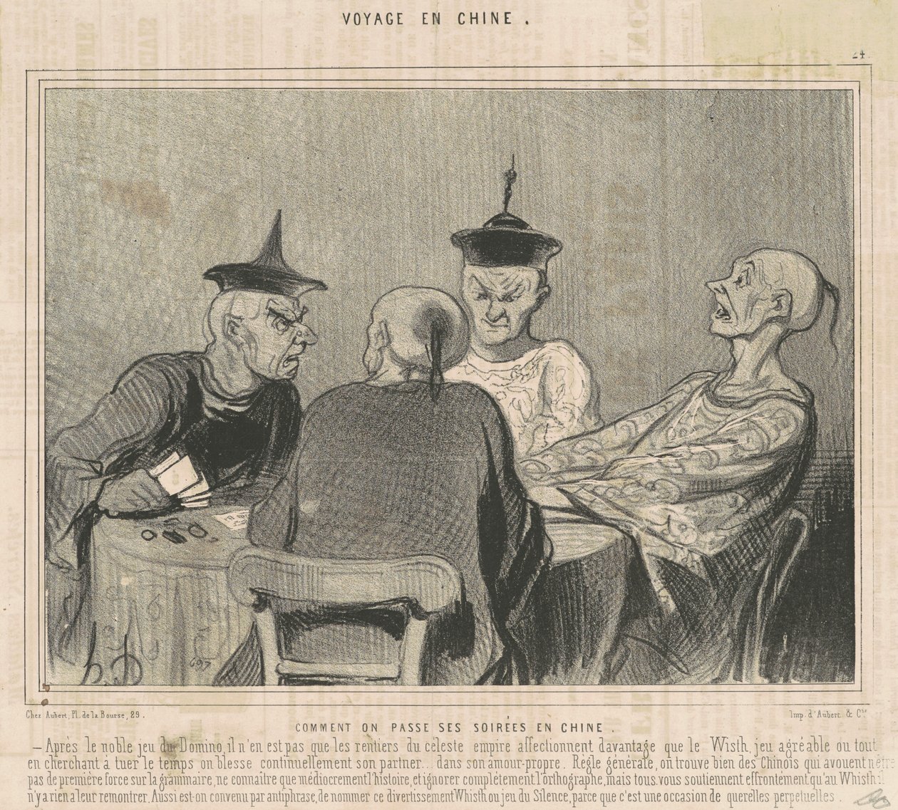 Hvordan tilbringer du kveldene dine i Kina? av Honoré Daumier