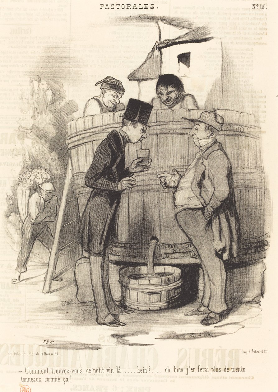 Hvordan finner du denne lille vinen... av Honoré Daumier