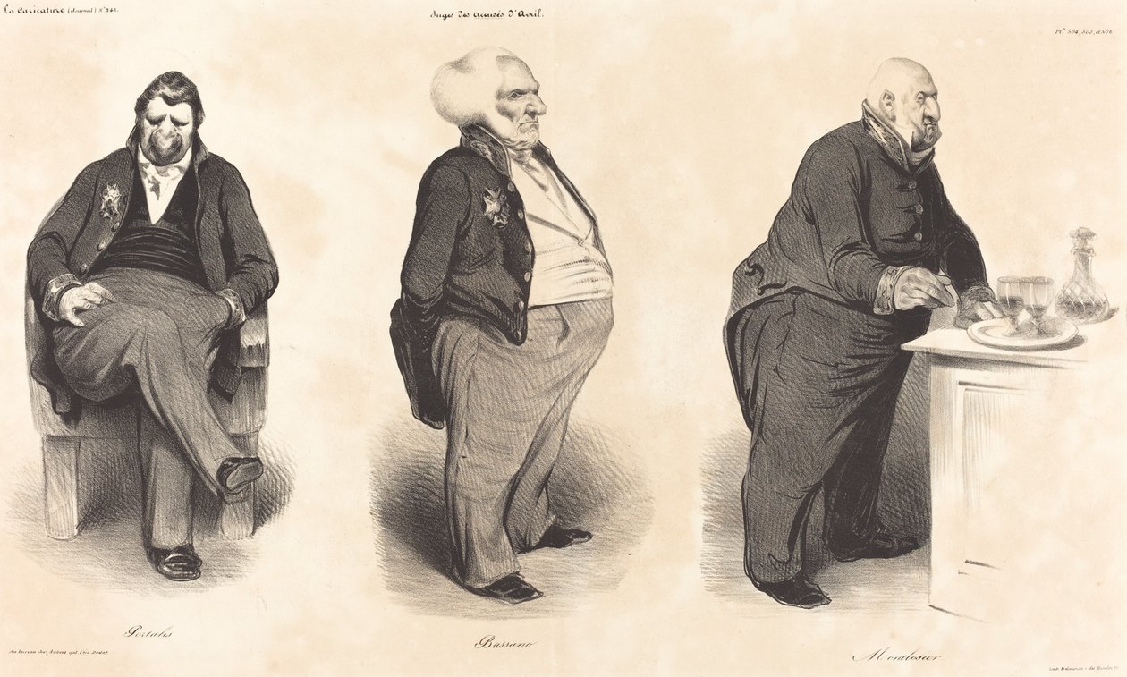 Greve Portalis - hertug av Bassano - greve av Montlosier av Honoré Daumier