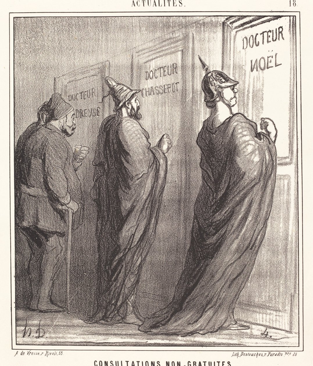 Konsultasjoner ikke gratis av Honoré Daumier