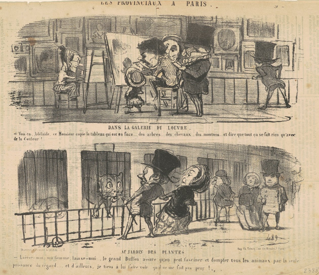 I Louvre-galleriet av Honoré Daumier