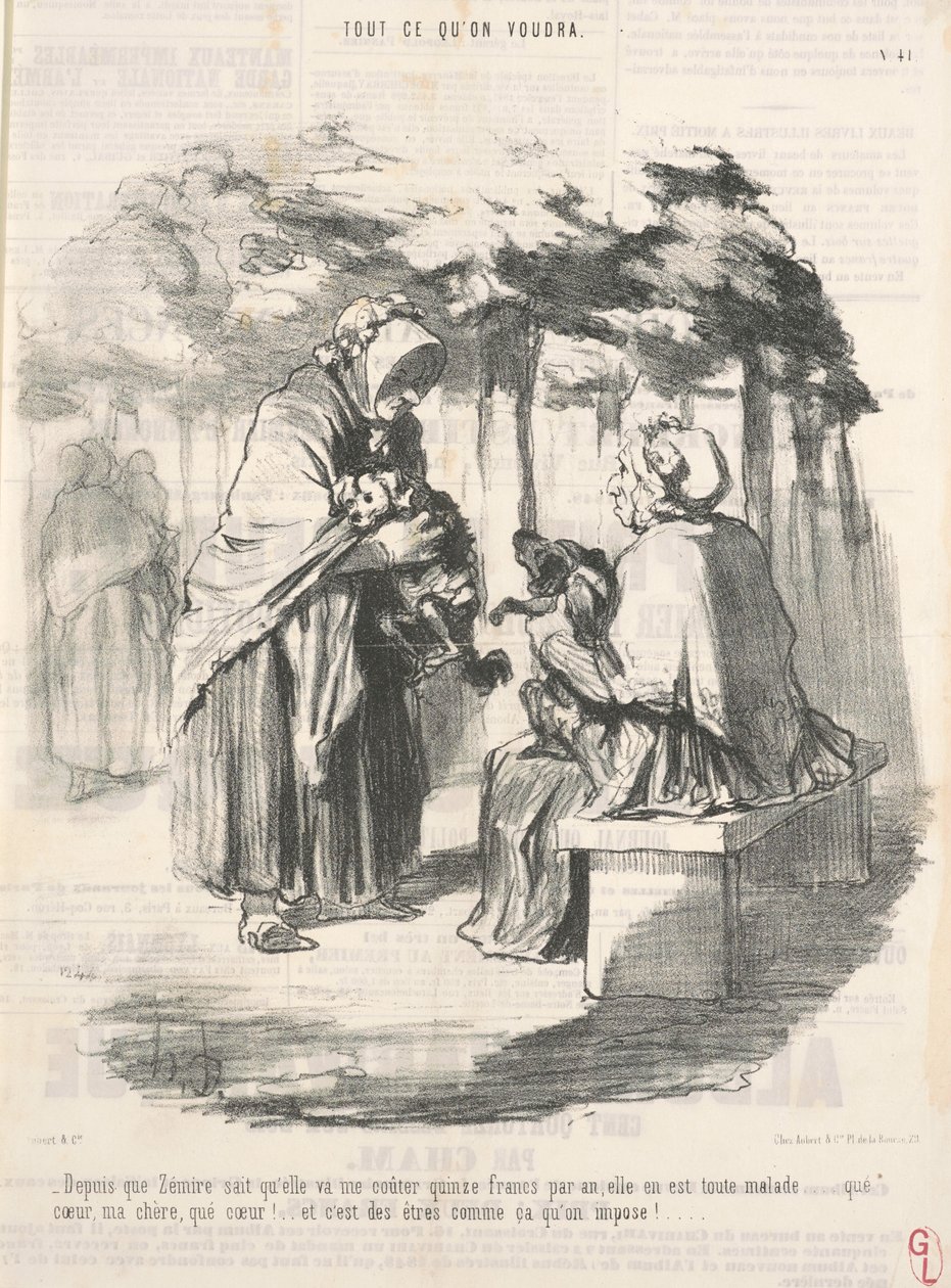 Helt siden Zémire visste at hun kom til å koste meg femten franc... av Honoré Daumier
