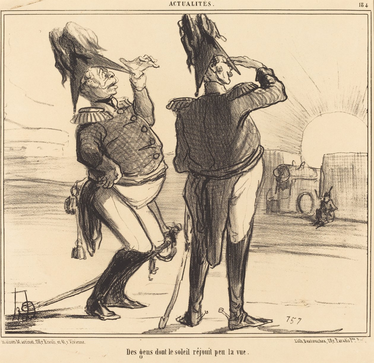 Folk hvis syn er lite glad av solen av Honoré Daumier