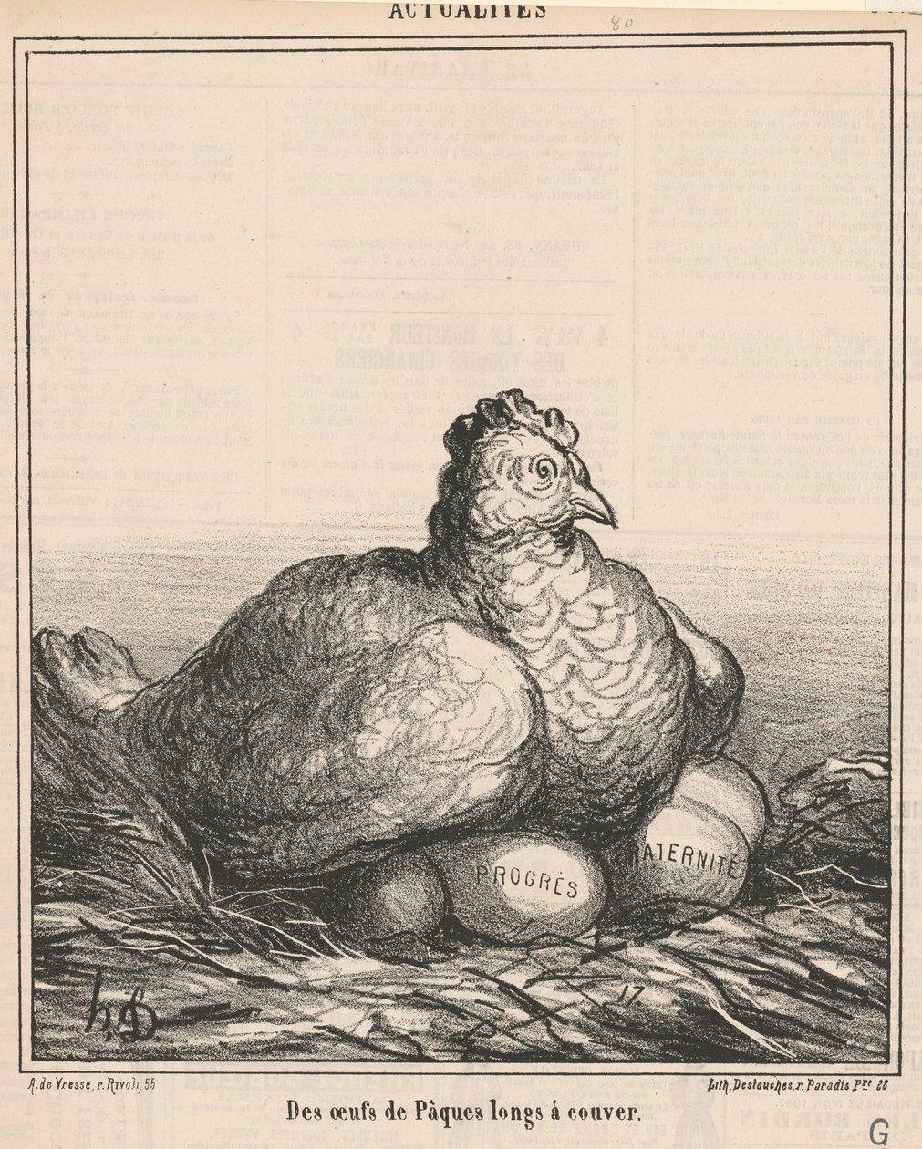 Langklekkede påskeegg av Honoré Daumier