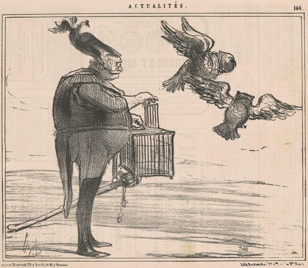 To storhertuger sluppet løs ... på Sevastopol av Honoré Daumier