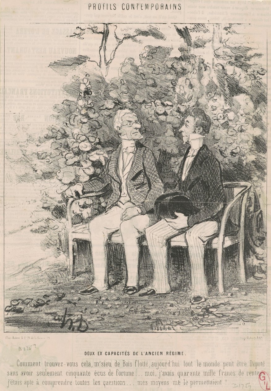To tidligere kapasiteter til det gamle regimet av Honoré Daumier