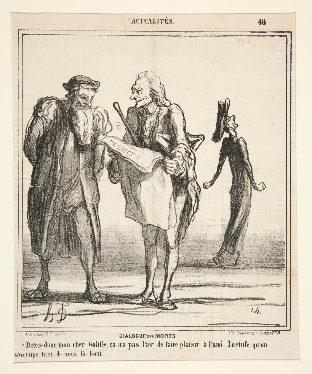Dialog om de døde - Si det min kjære Galilea av Honoré Daumier