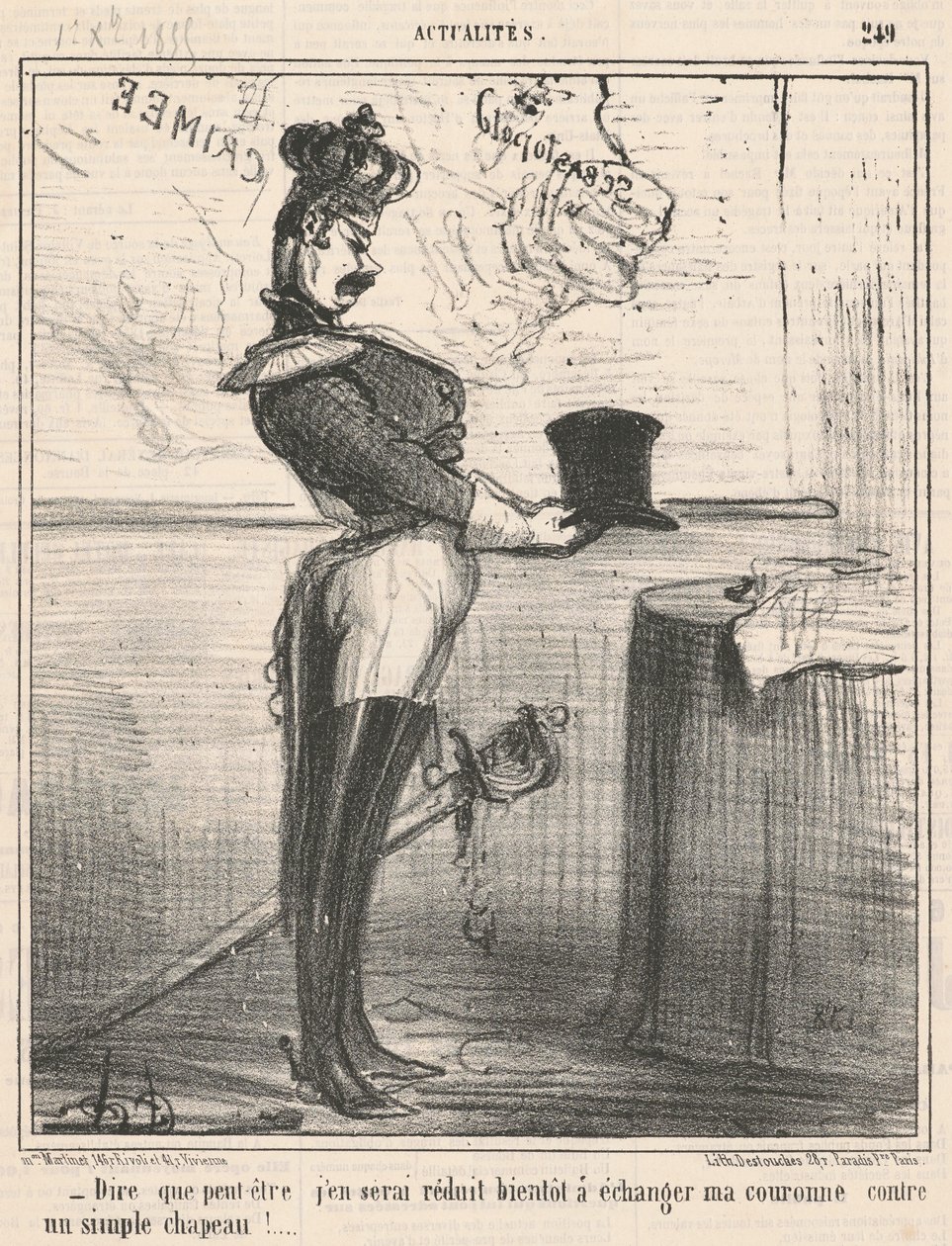 Å si at jeg kanskje blir redusert til det... av Honoré Daumier
