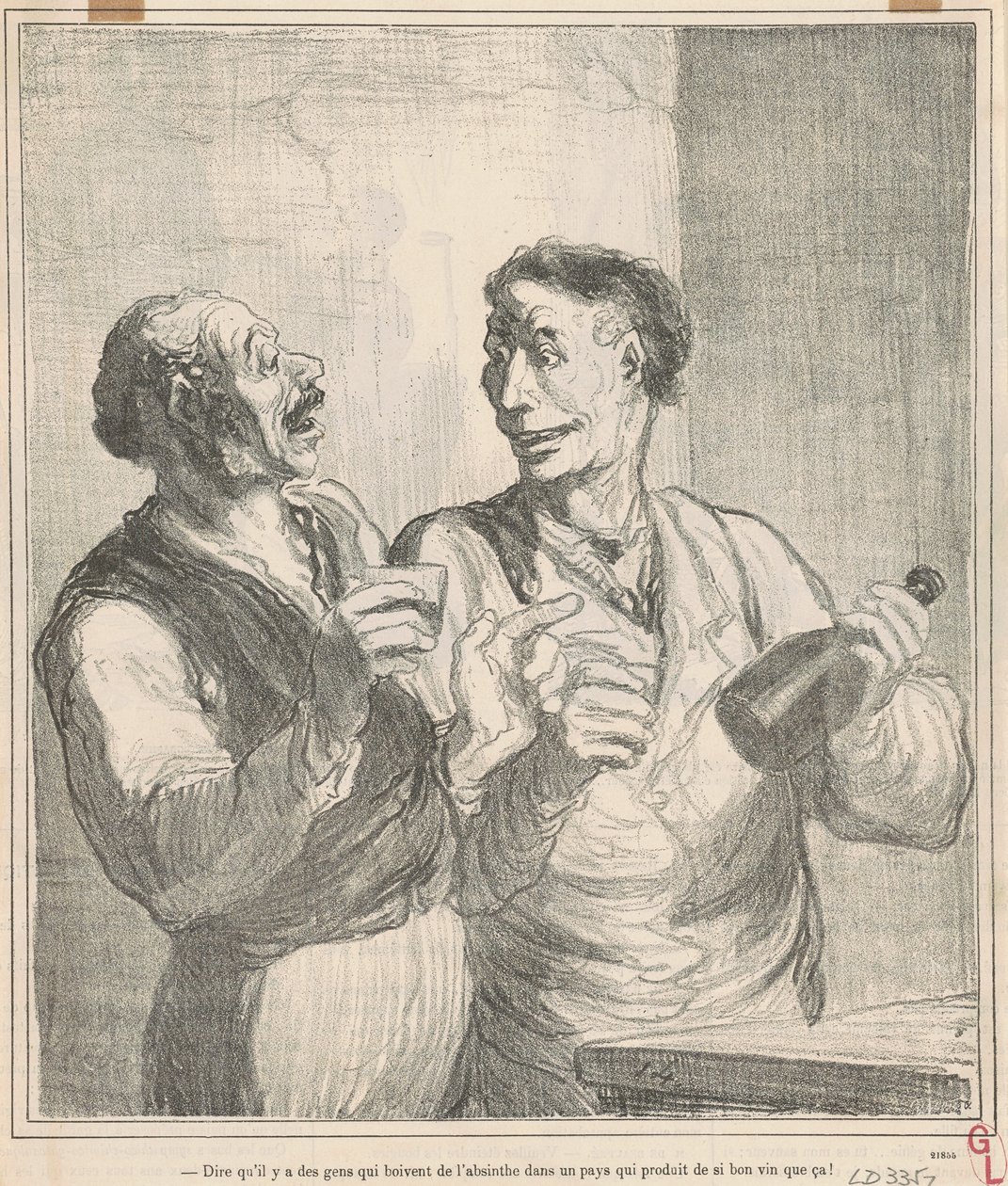Å si at det er folk som drikker absint... av Honoré Daumier