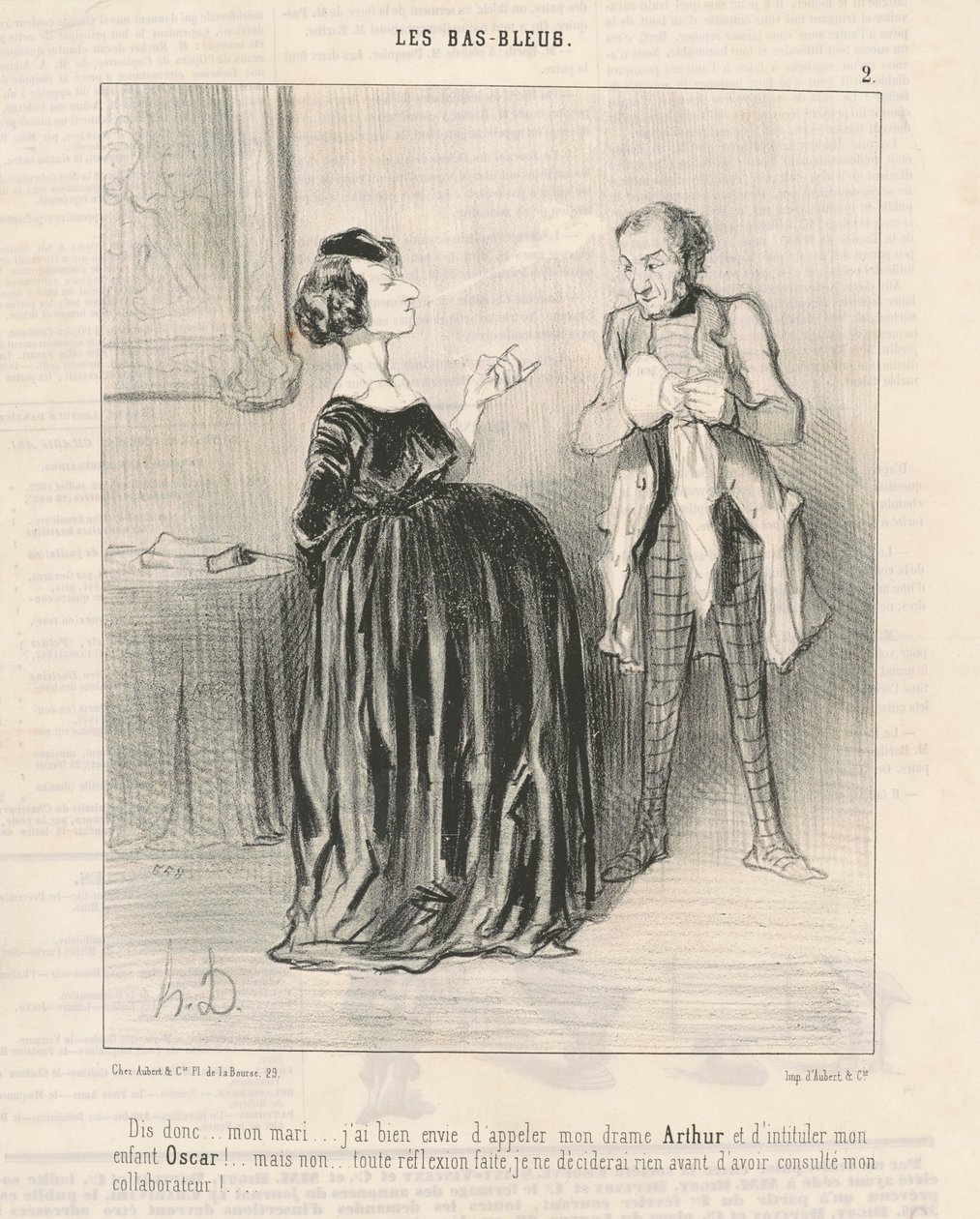 Si det ... mannen min ... jeg vil virkelig kalle dramaet mitt ... av Honoré Daumier