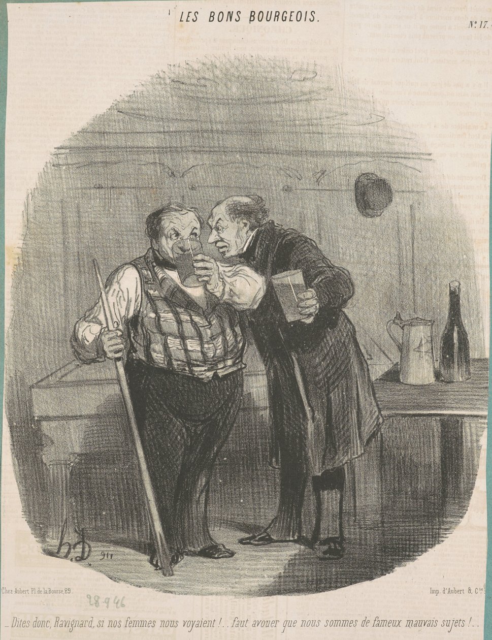 Fortell meg, Ravignard, om våre kvinner så oss! ... av Honoré Daumier