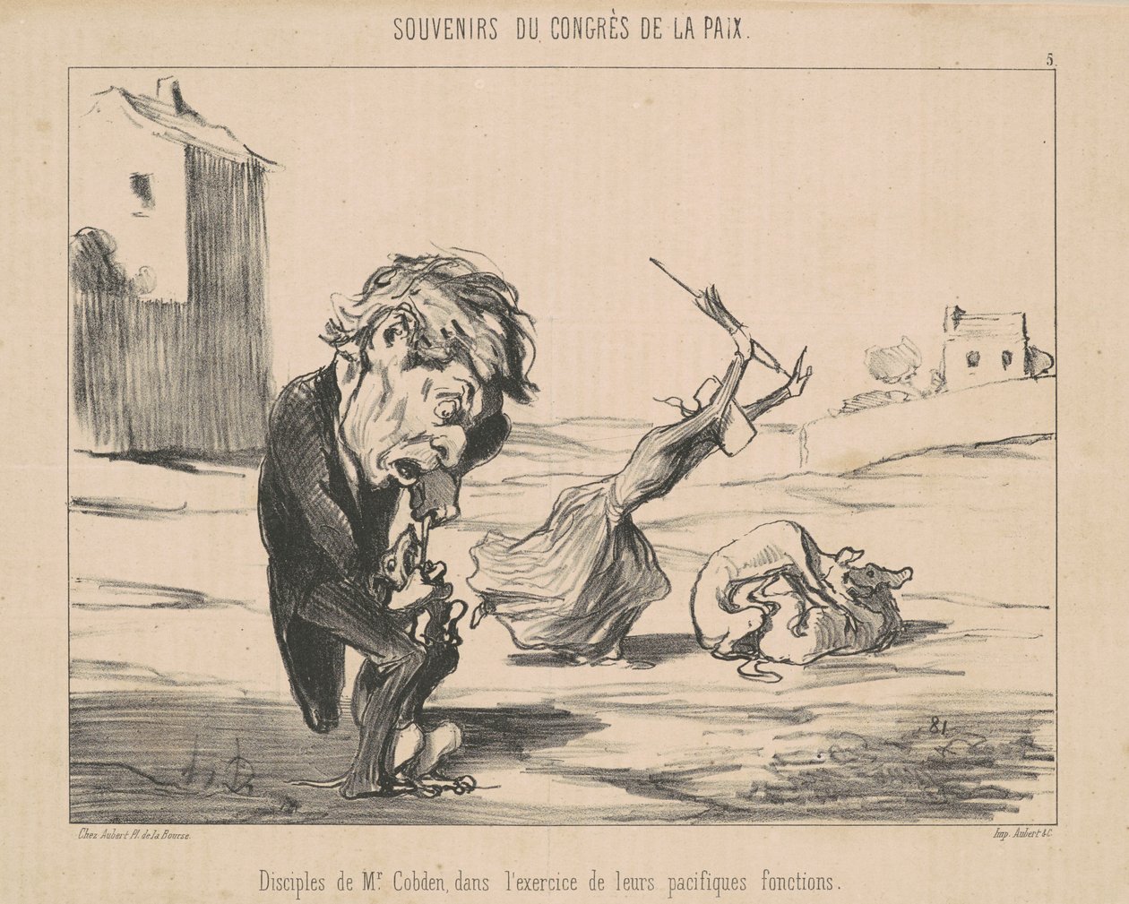 Disipler av M. Cobden av Honoré Daumier