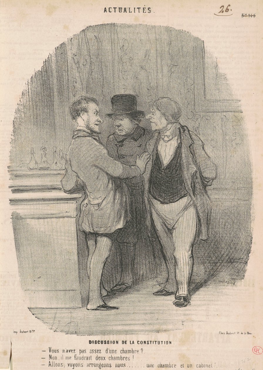 Diskusjon av grunnloven av Honoré Daumier