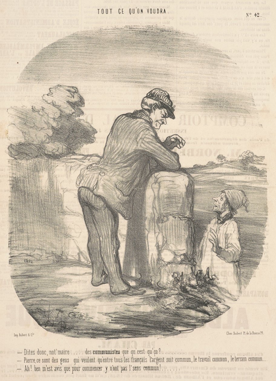 Si meg, ikke ordføreren... Kommunister, hva er det? av Honoré Daumier