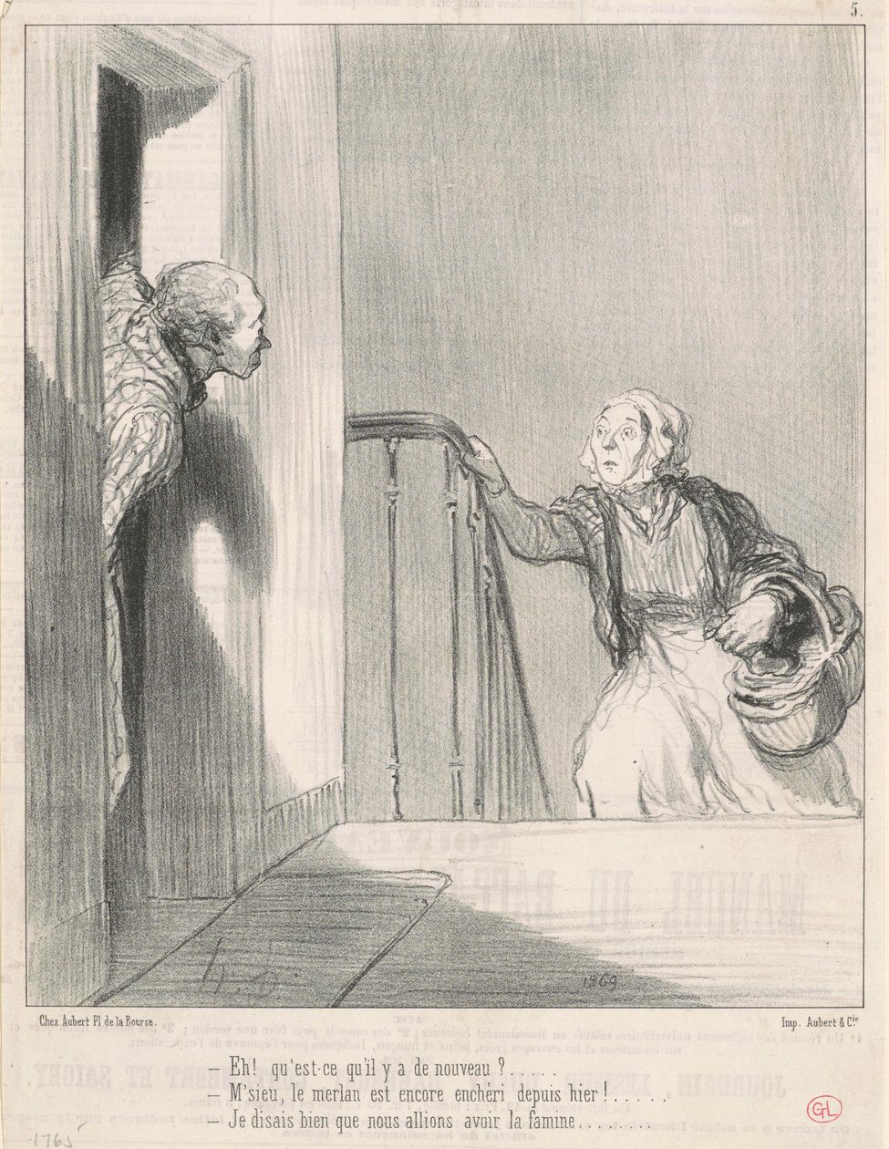 Hei! Hva er nytt? ... av Honoré Daumier