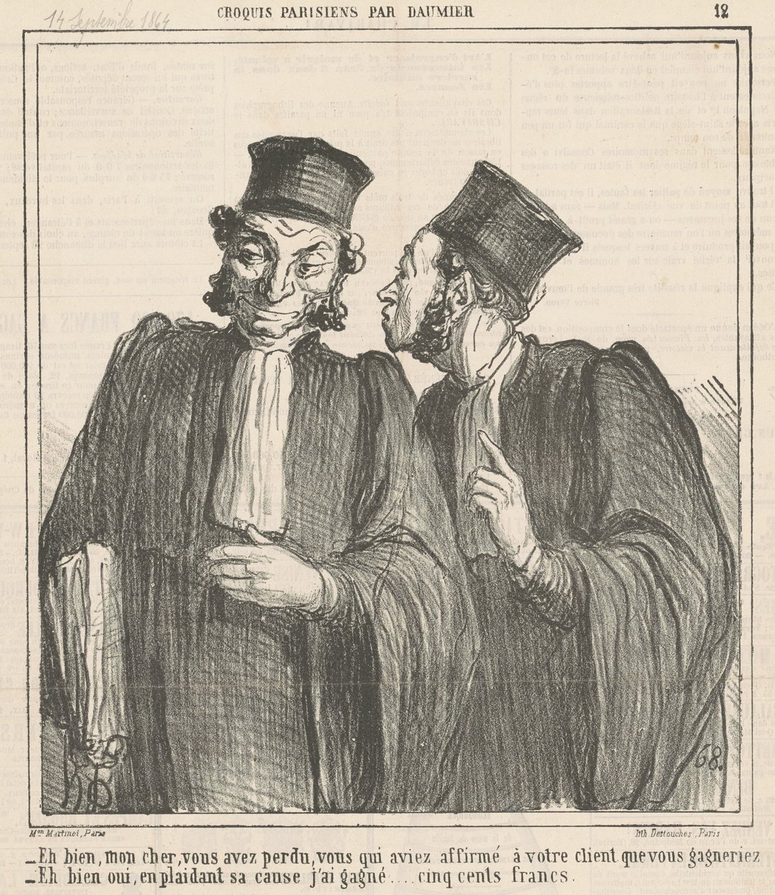 Vel, min kjære, du har tapt... av Honoré Daumier