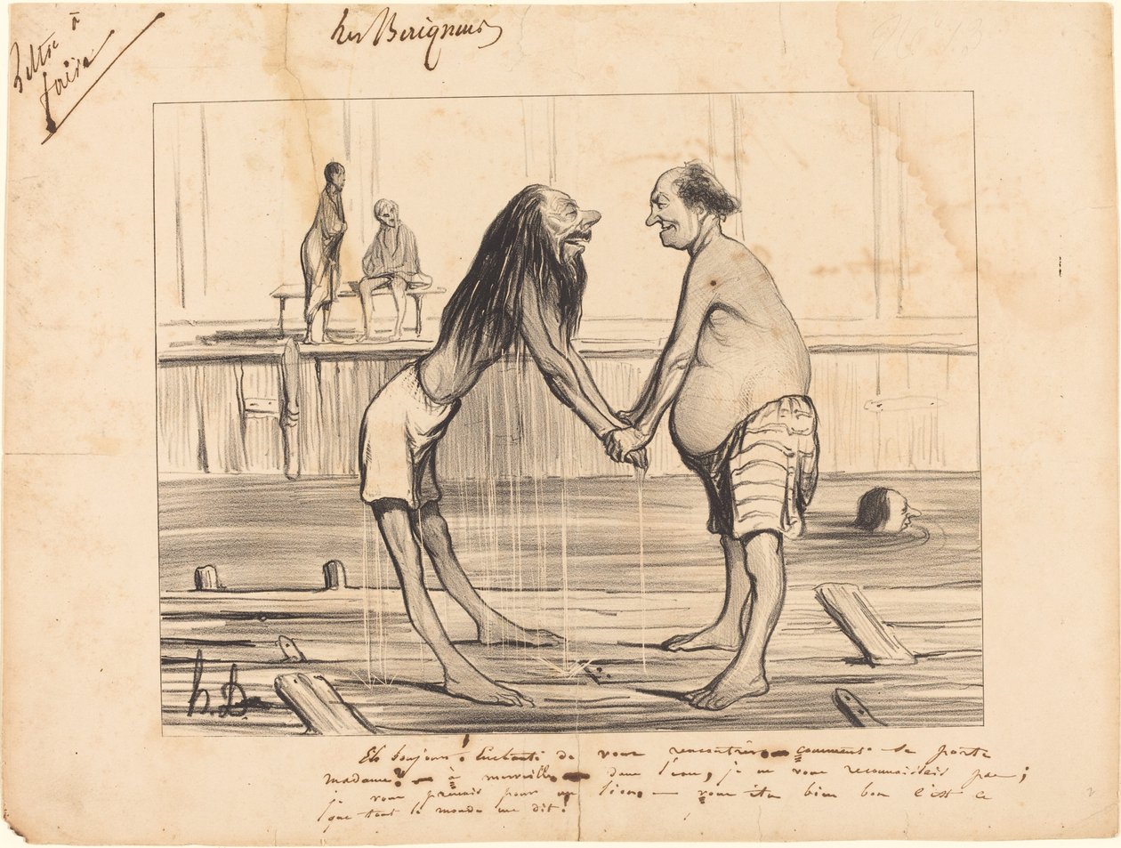 Hei hei! hyggelig å møte deg... av Honoré Daumier
