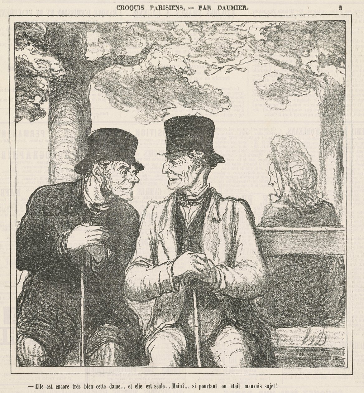 Hun er fortsatt veldig flink, denne damen... av Honoré Daumier