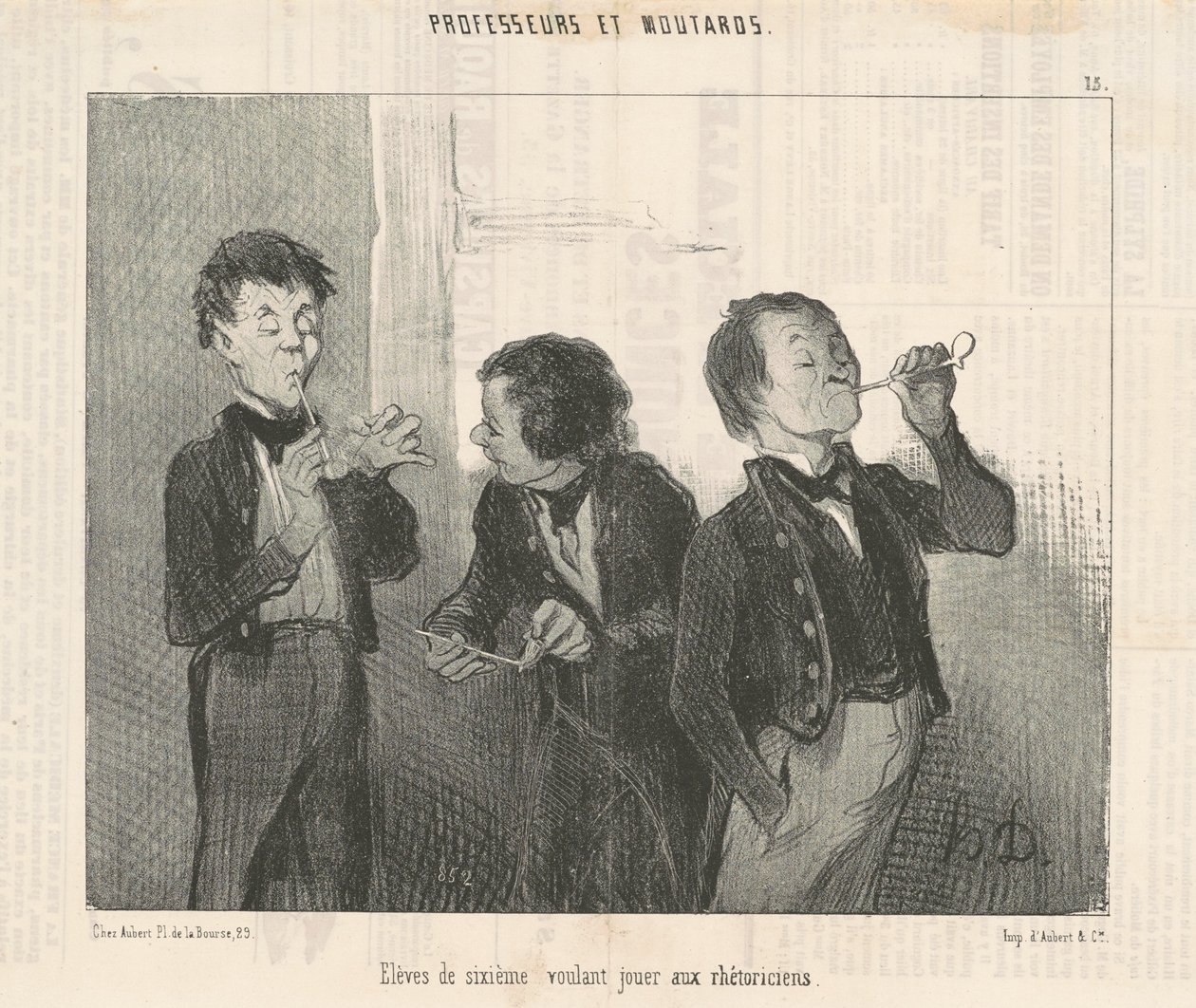 Sjetteklassinger som vil leke retorikere av Honoré Daumier