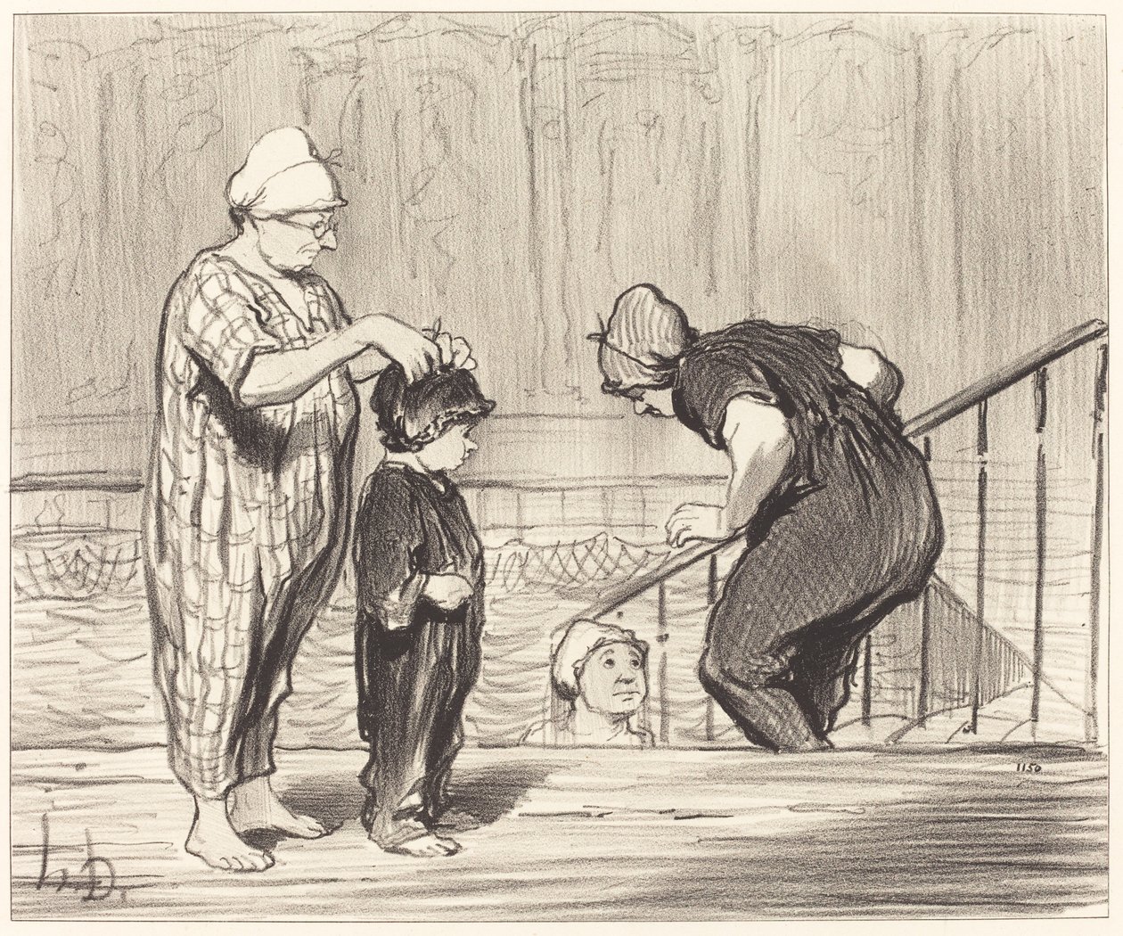 Med familie av Honoré Daumier
