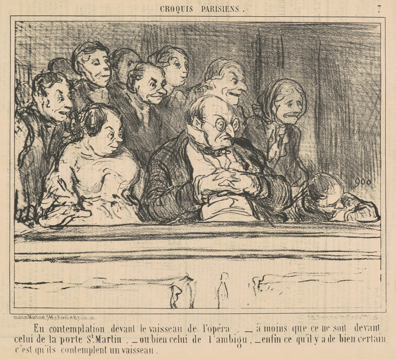 I kontemplasjon foran operaskipet av Honoré Daumier