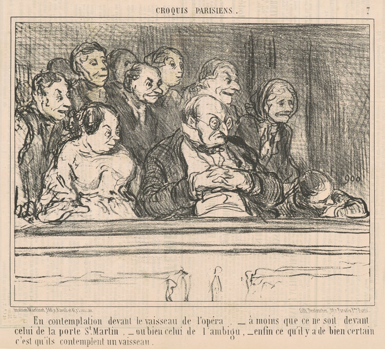 I kontemplasjon foran operaskipet av Honoré Daumier