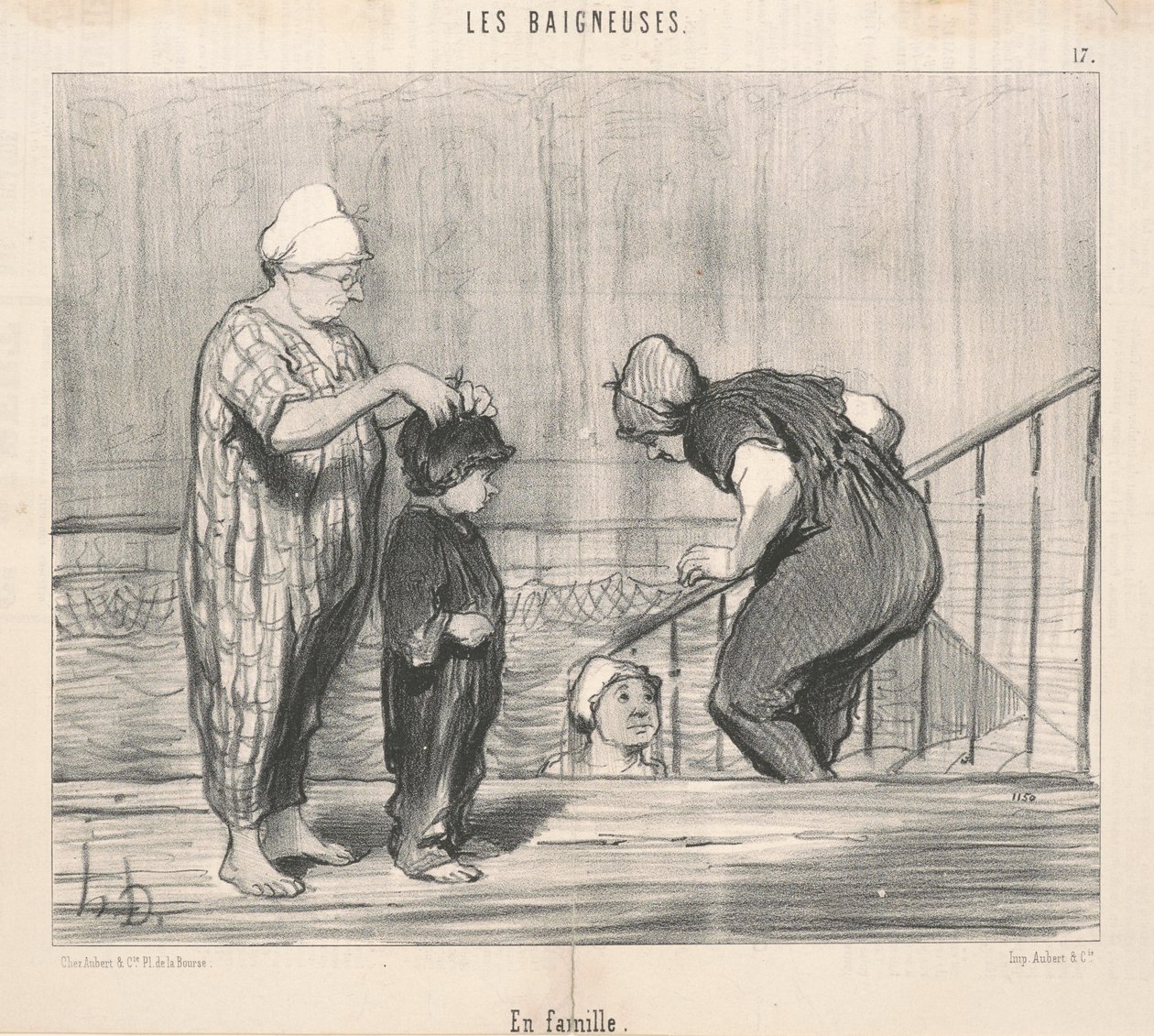 Med familie av Honoré Daumier
