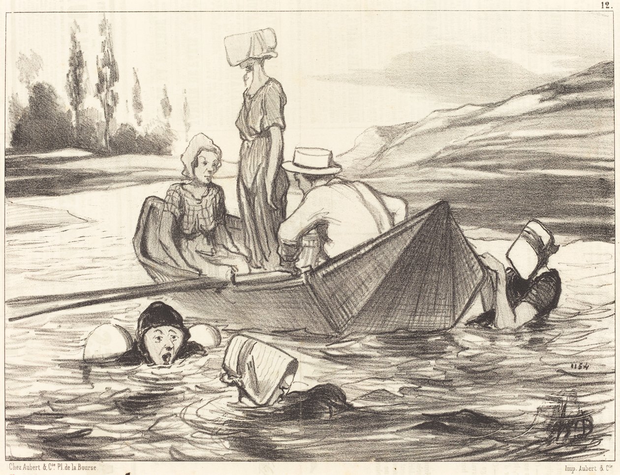 I fullt vann av Honoré Daumier