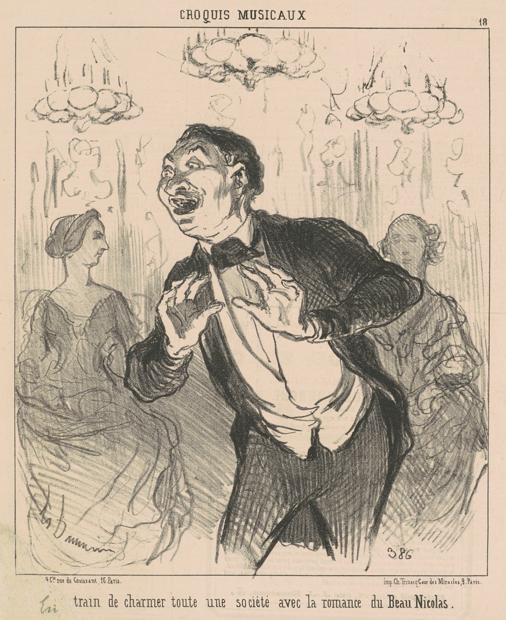 Sjarmerende et helt selskap... av Honoré Daumier