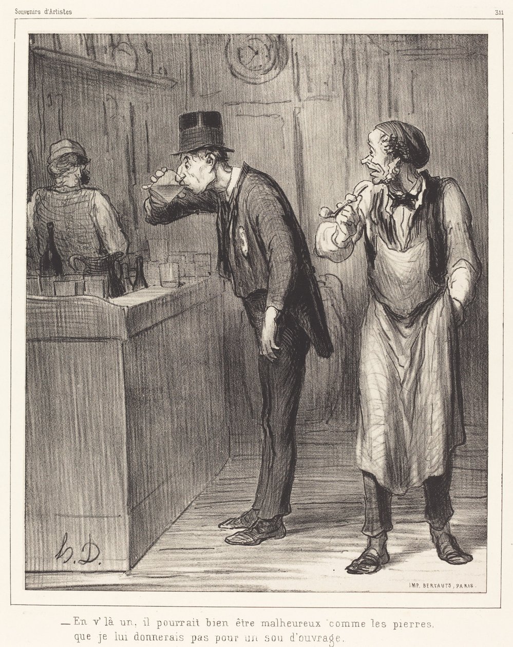 Det er en, han kan godt være ulykkelig... av Honoré Daumier
