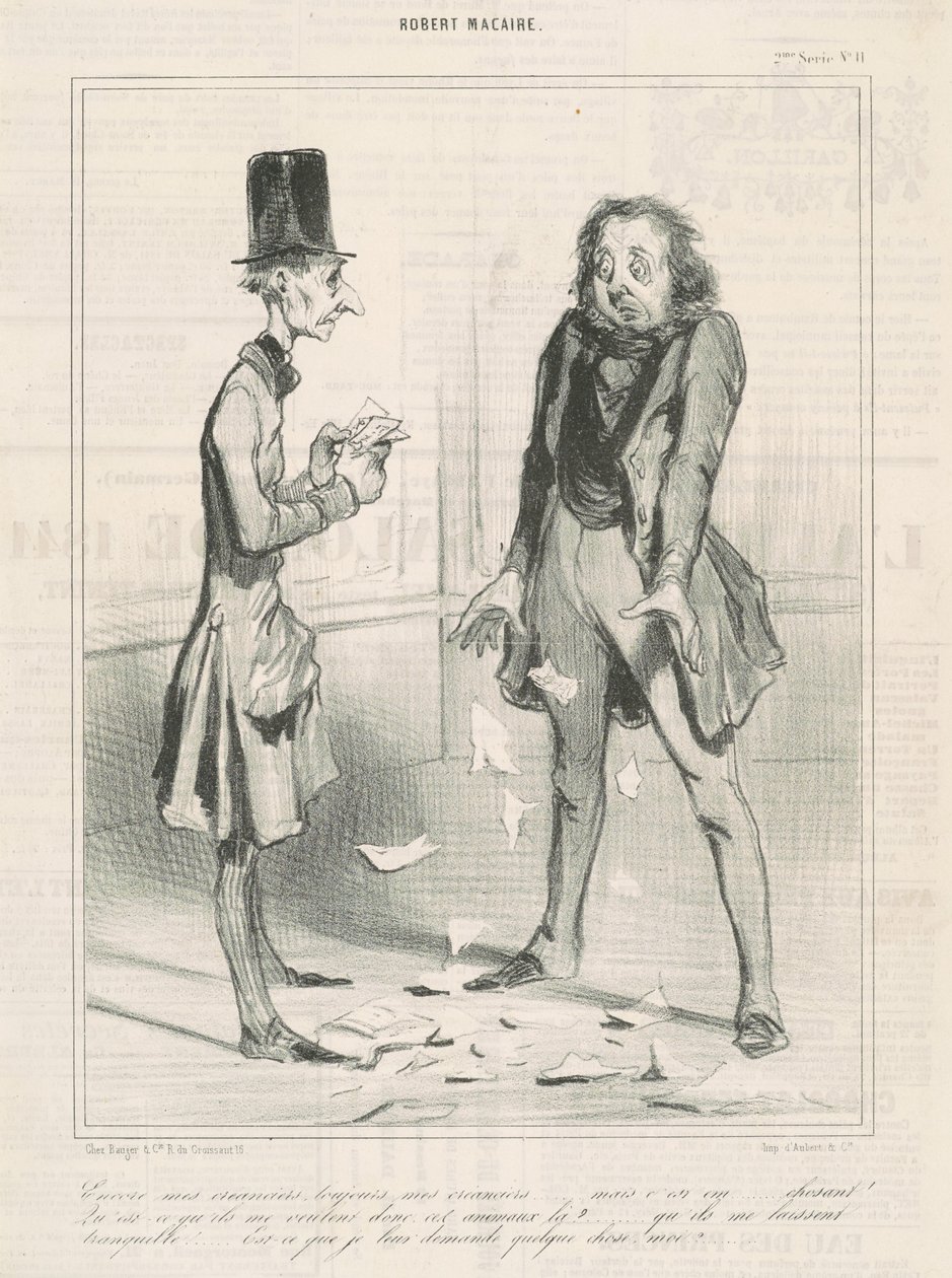 Fortsatt mine kreditorer, alltid... av Honoré Daumier