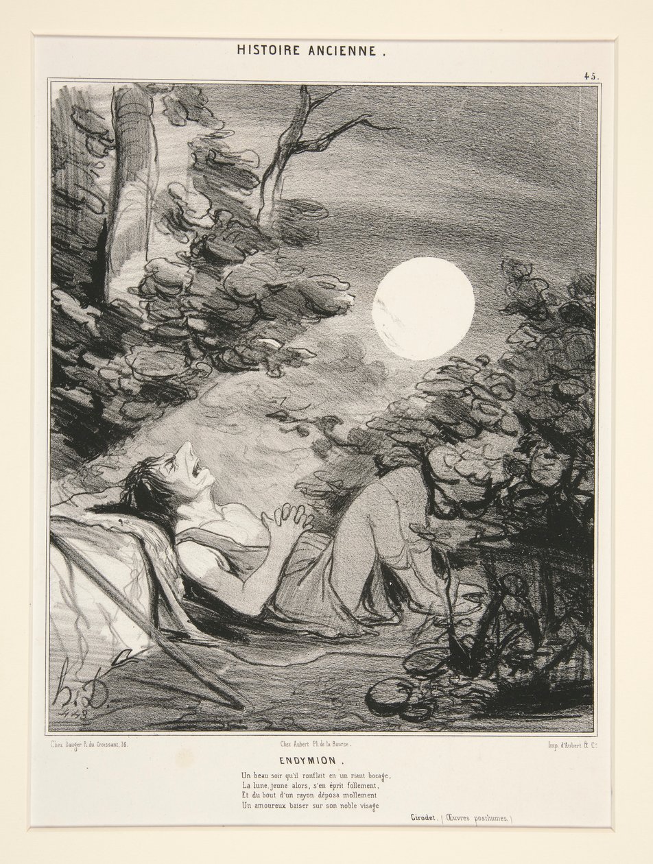 Endymion, plate 45 fra Ancient History av Honoré Daumier