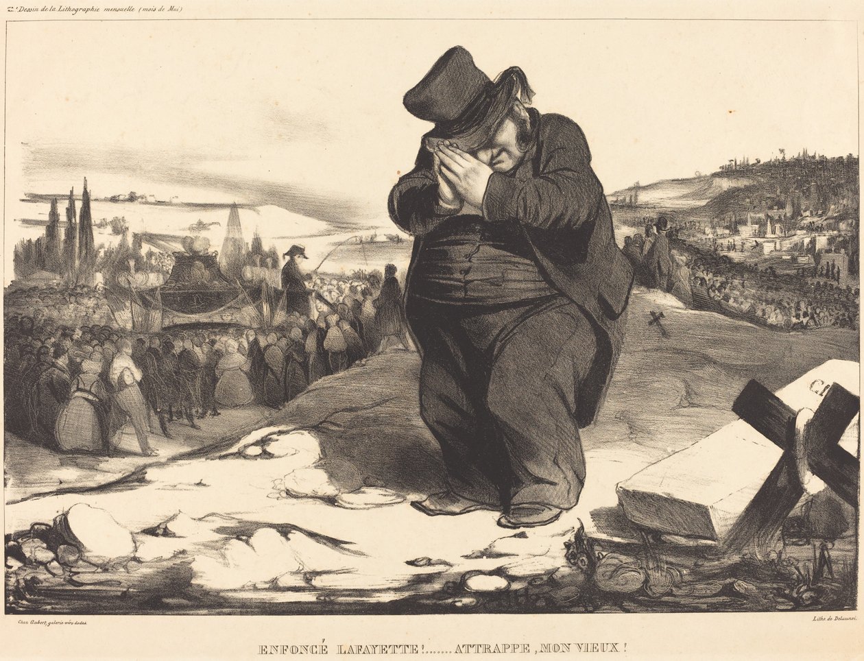 Jammen Lafayette!... Fang min gamle mann! av Honoré Daumier