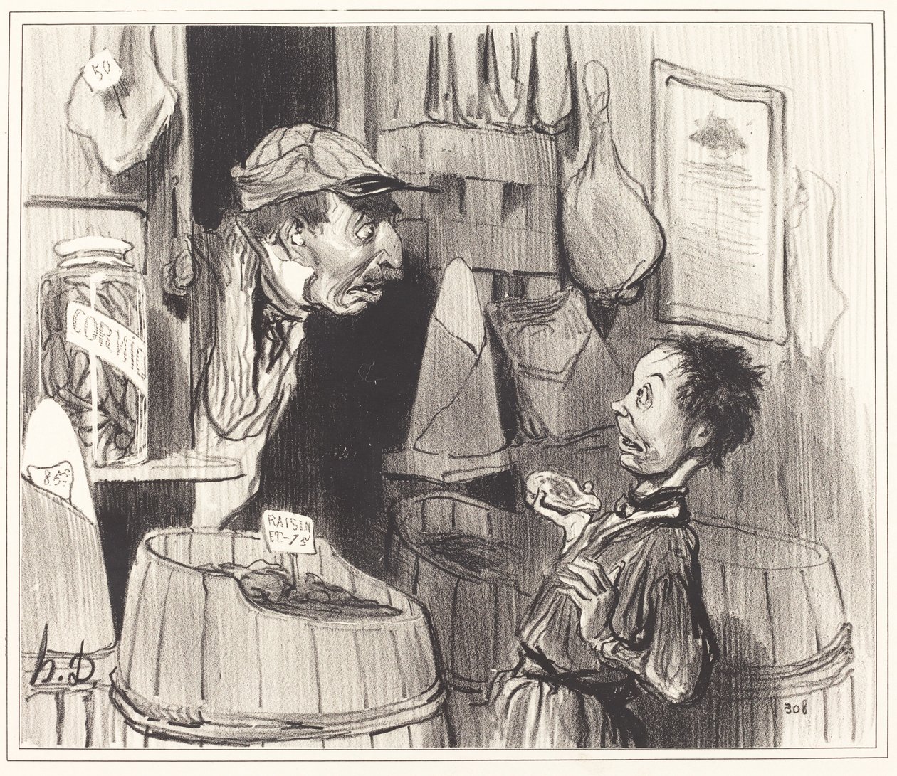 Borgerlig kjøpmann, ren og plettfri kriger... av Honoré Daumier