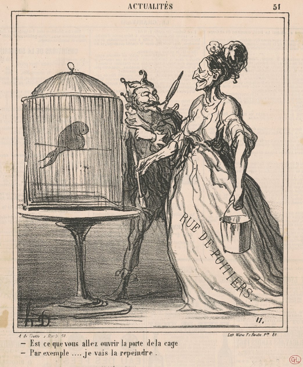 Skal du åpne burdøra... av Honoré Daumier