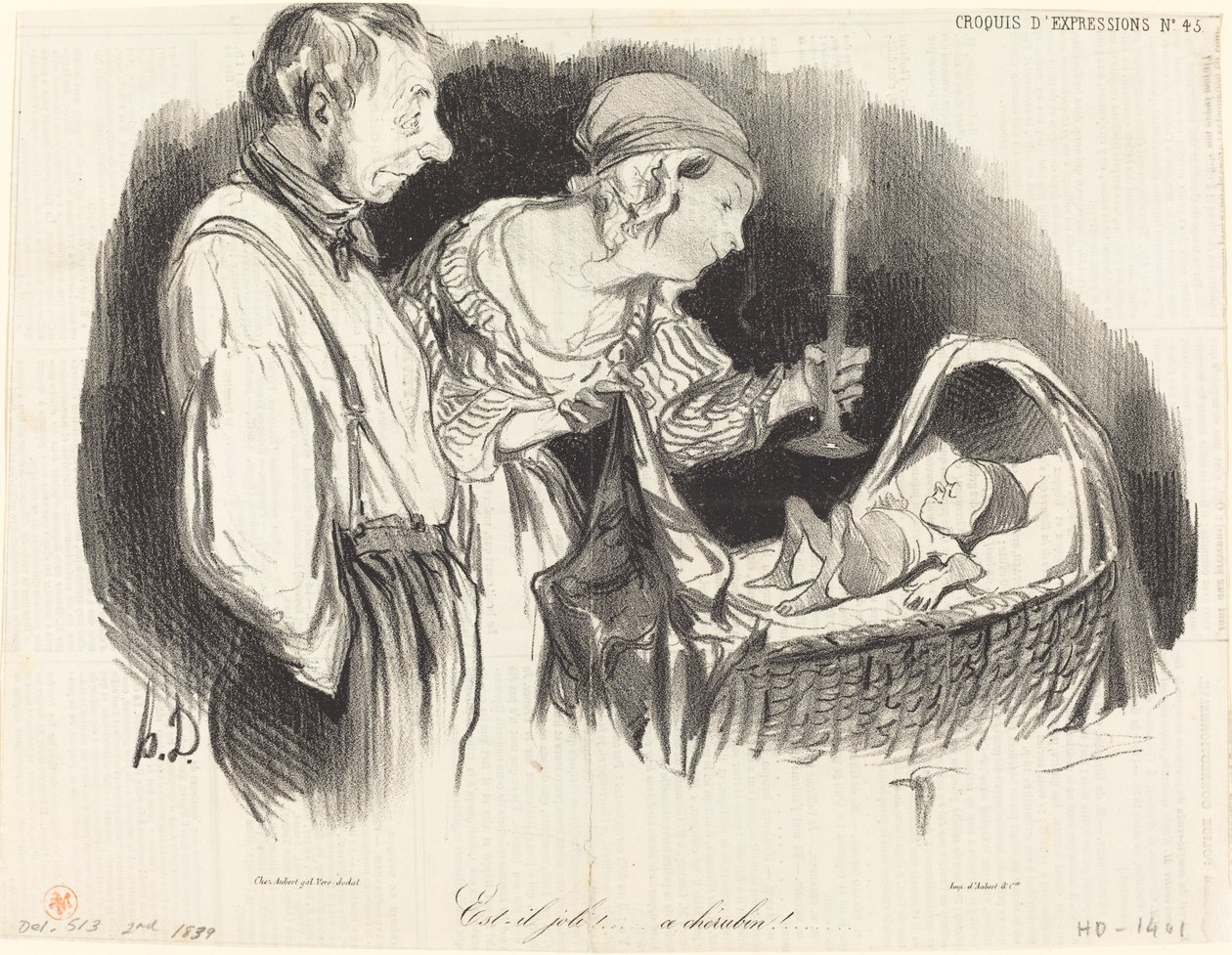 Er han pen!... denne kjeruben!... av Honoré Daumier