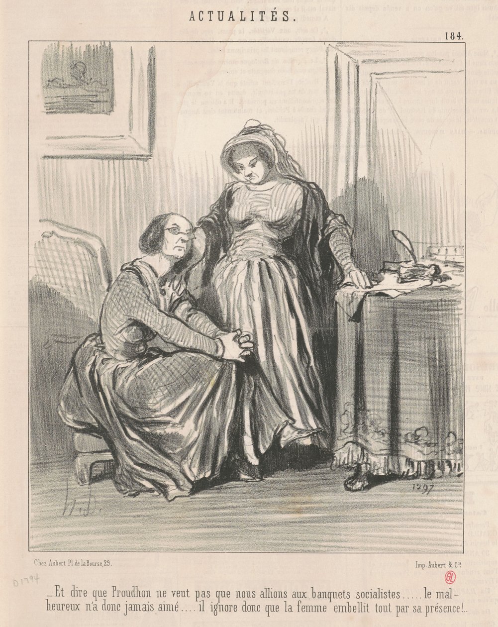 Og å si at Proudhon ikke vil... av Honoré Daumier