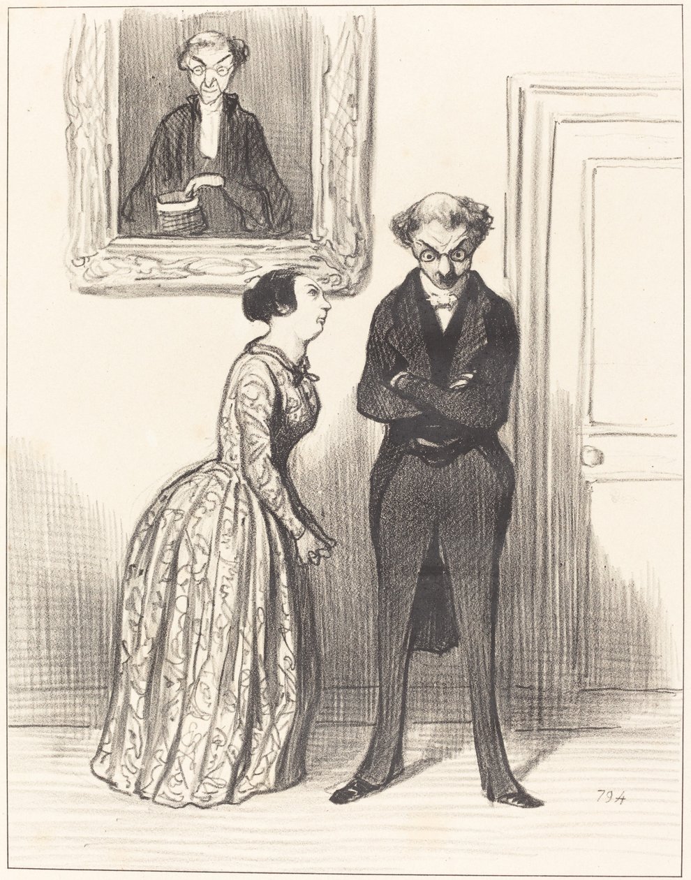 Og å tenke på at her er tre... advarte om at jeg ikke kunne få dem dømt!... av Honoré Daumier