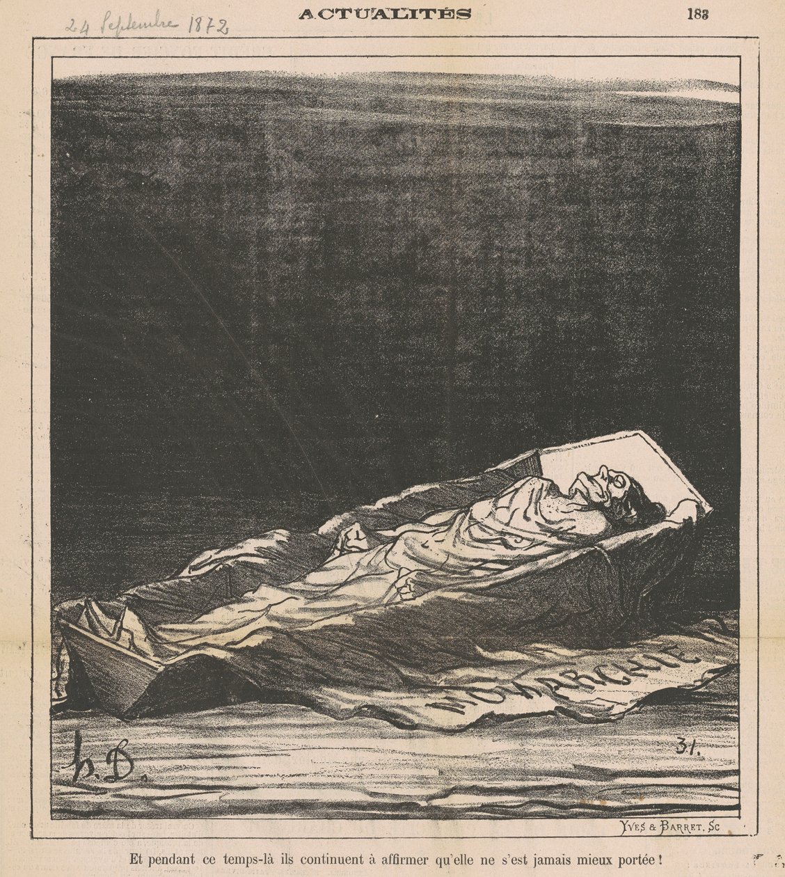 Og i løpet av denne tiden fortsetter de å bekrefte at hun aldri har hatt det bedre! av Honoré Daumier