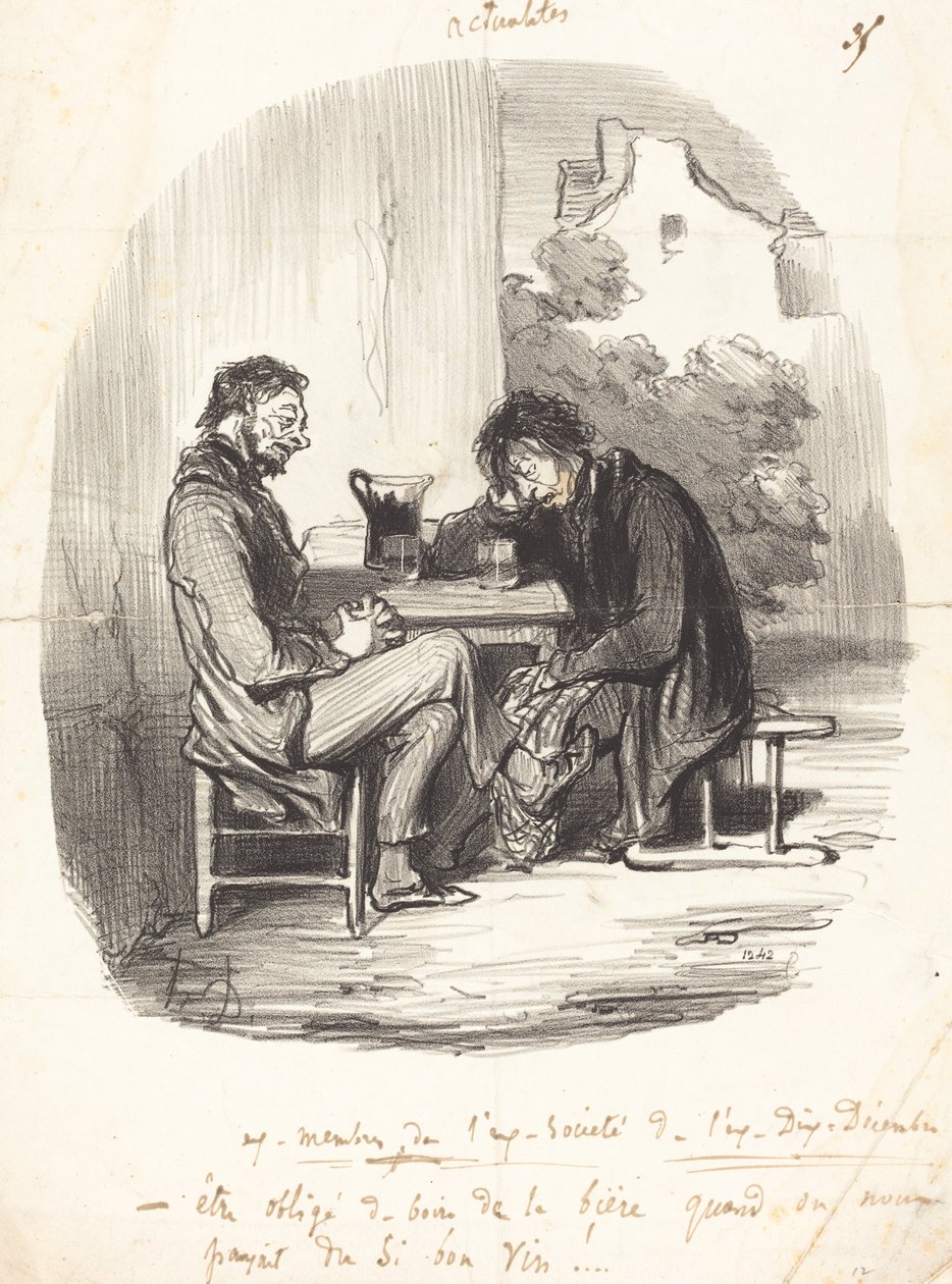 Eks-medlemmer av eks-Dix-desember eks-samfunnet av Honoré Daumier