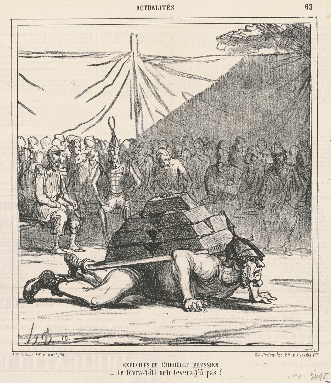 Øvelser av den prøyssiske Hercules av Honoré Daumier