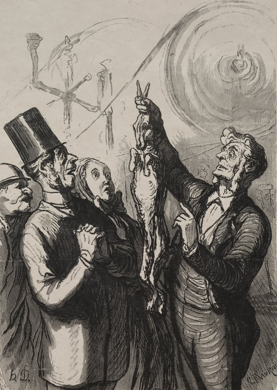 Universell utstilling: om ti minutter har du en gibelotte og en lue av Honoré Daumier